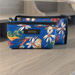 Kenneth Cole Reaction Vibrant Blue Patterned Pouches